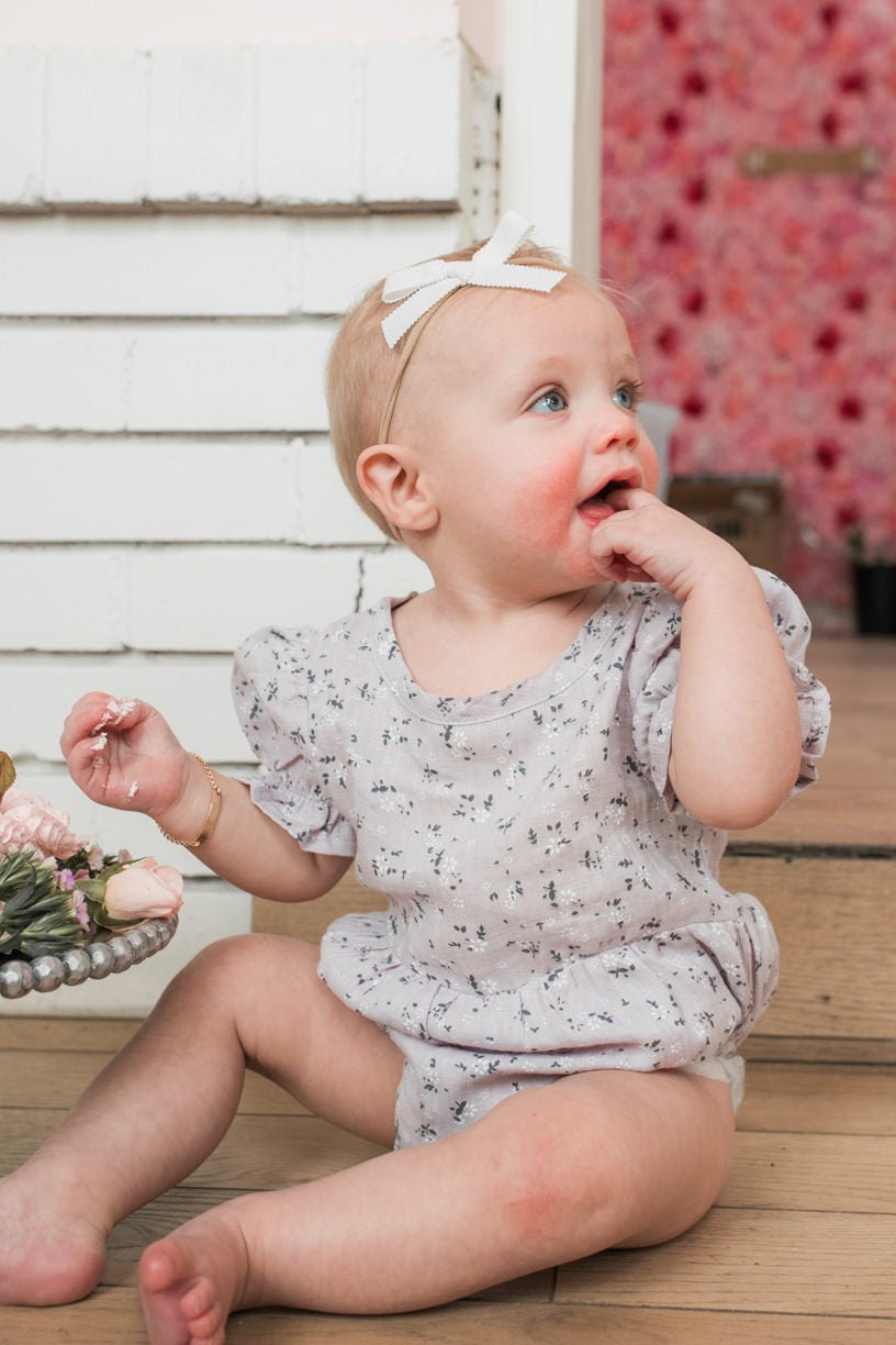 Baby Madeline Romper in Purple - FINAL SALE-Baby