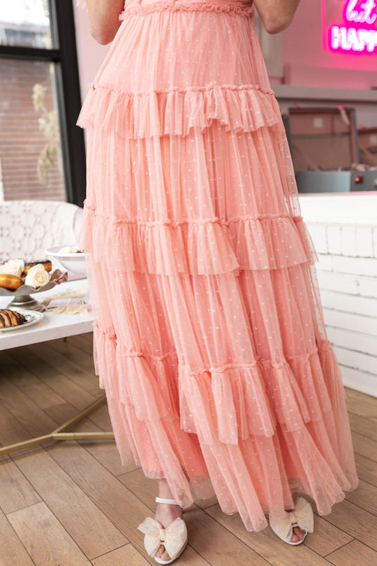 Whimsical Dress in Coral