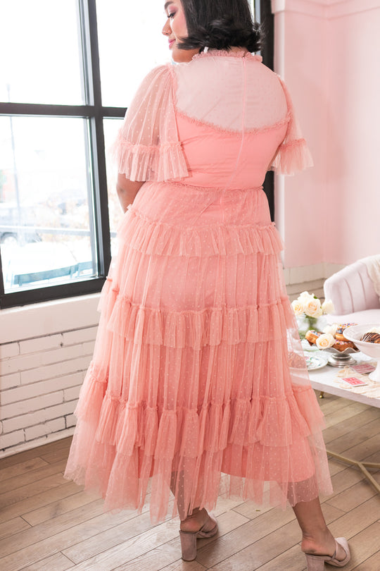 Whimsical Dress in Coral