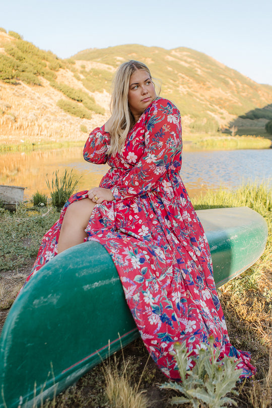 Laney Dress in Red Floral