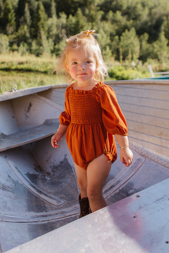 Baby Lani Romper in Spice