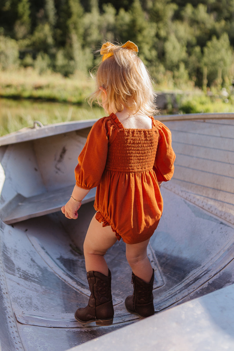 Baby Lani Romper in Spice