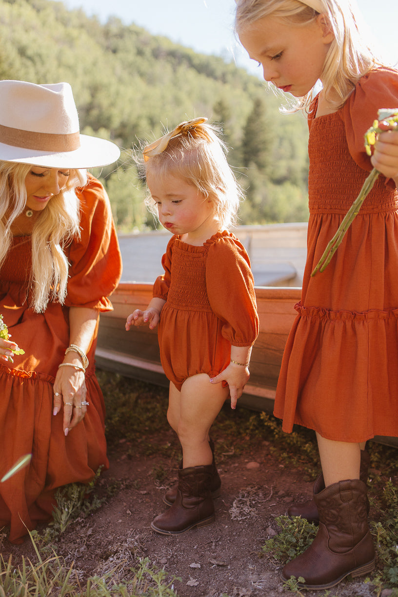 Baby Lani Romper in Spice