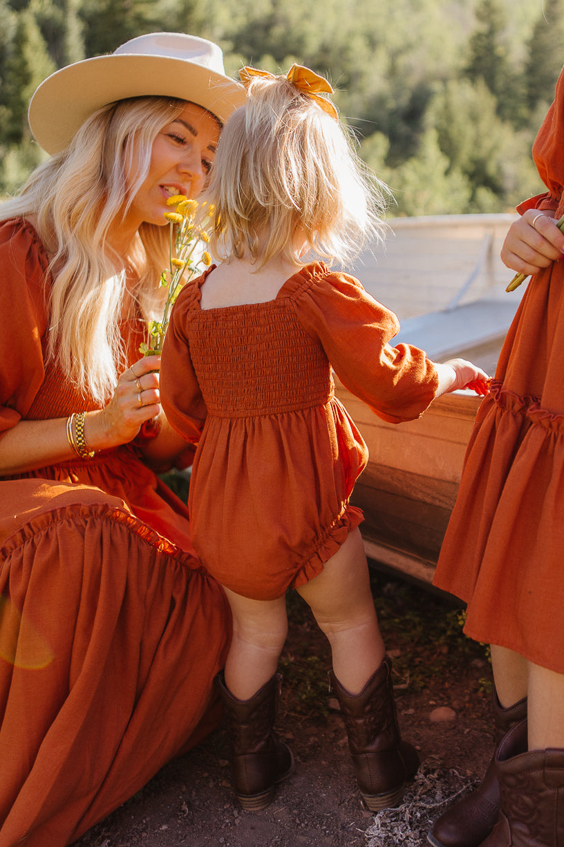 Baby Lani Romper in Spice