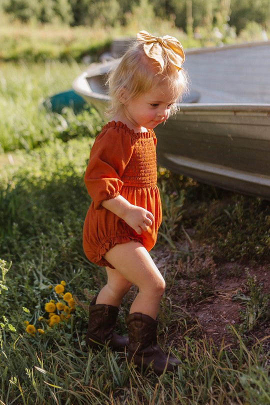 Baby Lani Romper in Spice