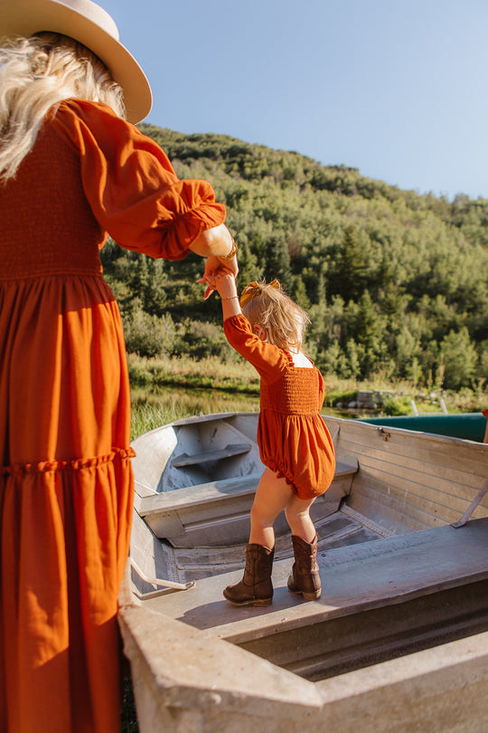 Baby Lani Romper in Spice