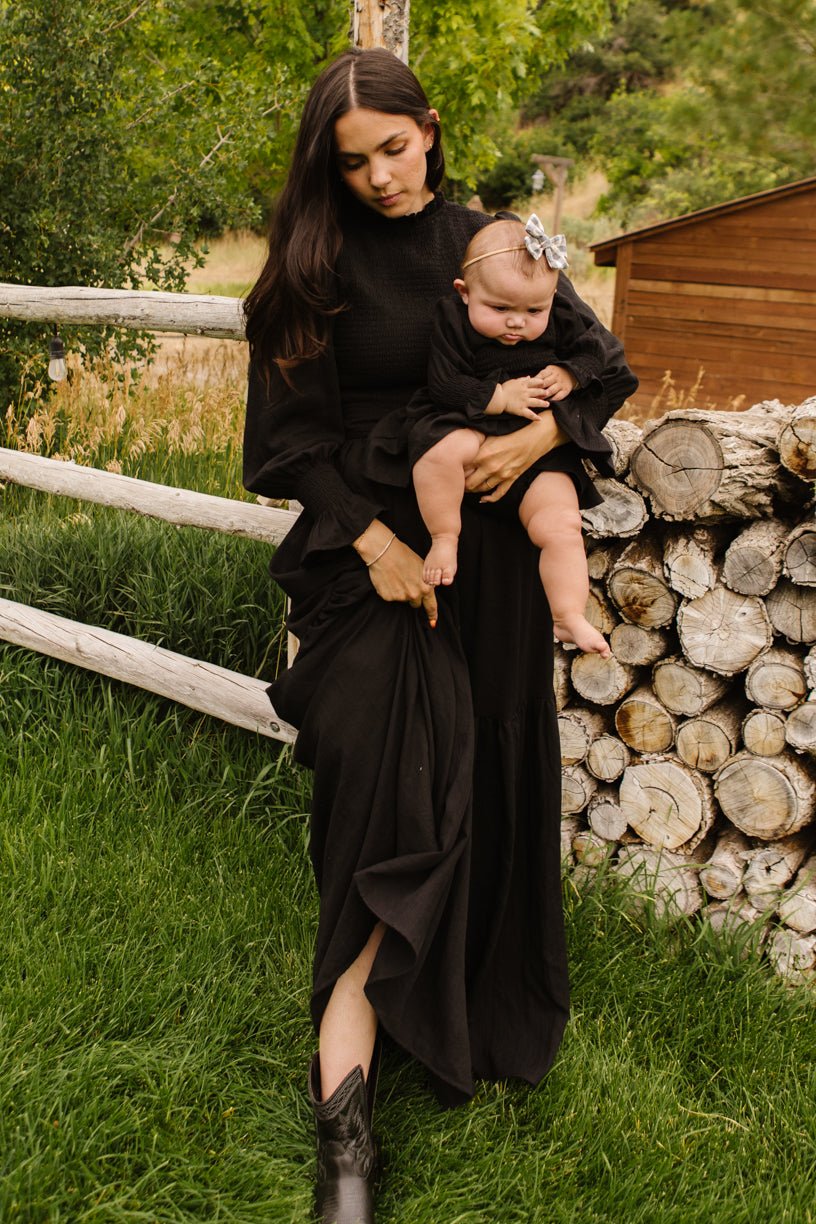 Baby Leena Dress Set in Black - FINAL SALE-Baby