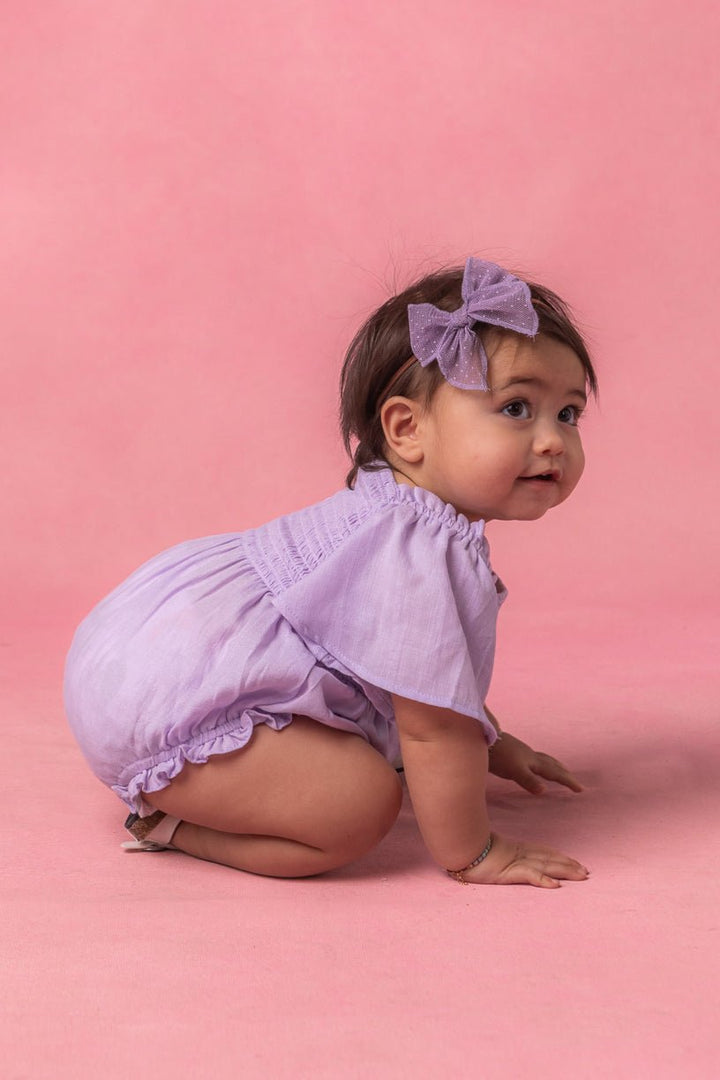 Baby Lennon Romper in Lavender-Baby
