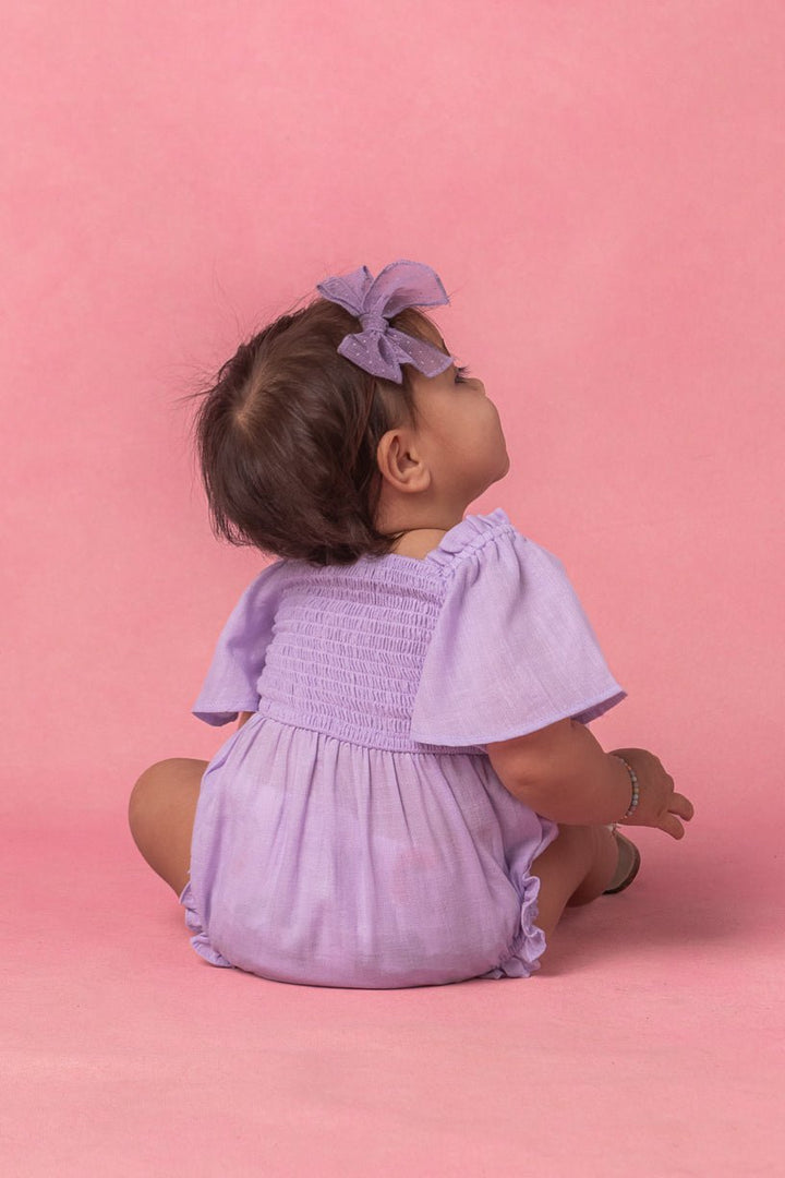 Baby Lennon Romper in Lavender-Baby