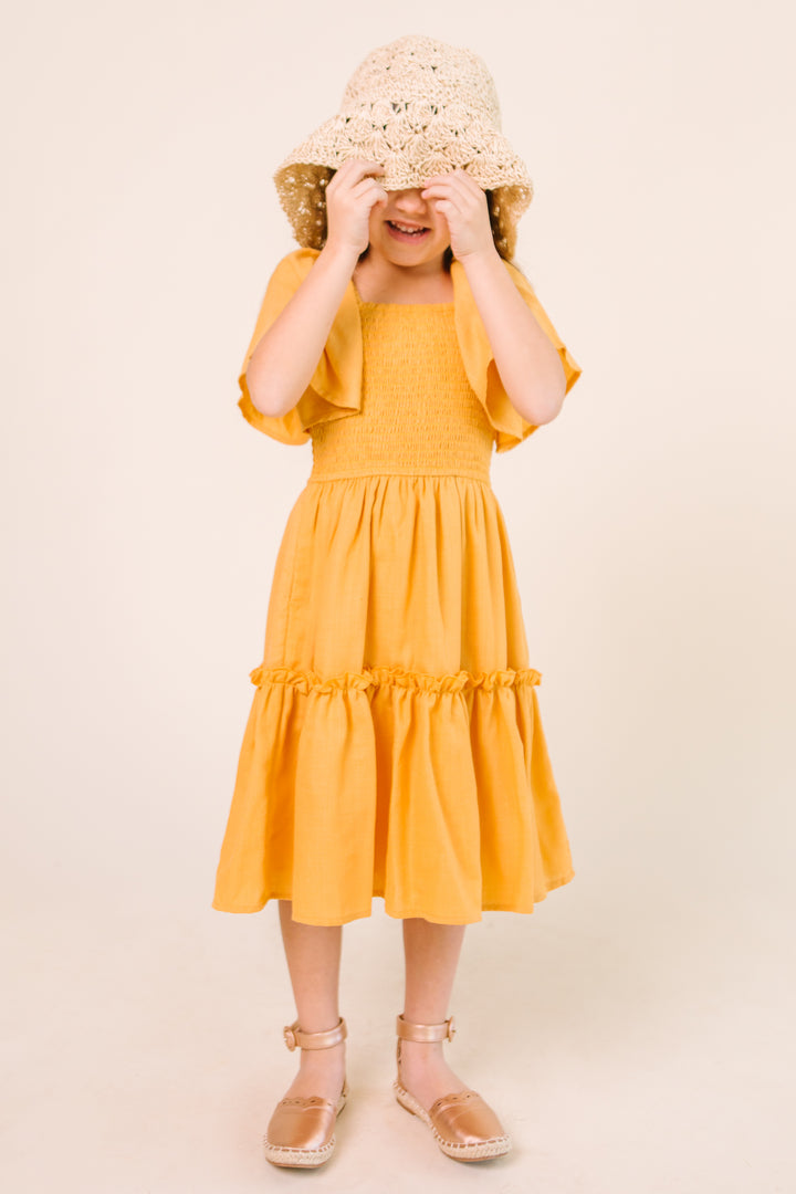 Mini Lennon Dress in Mustard - FINAL SALE