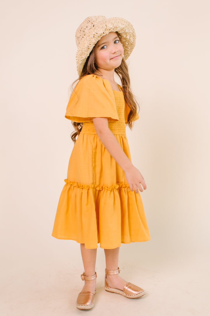 Mini Lennon Dress in Mustard - FINAL SALE