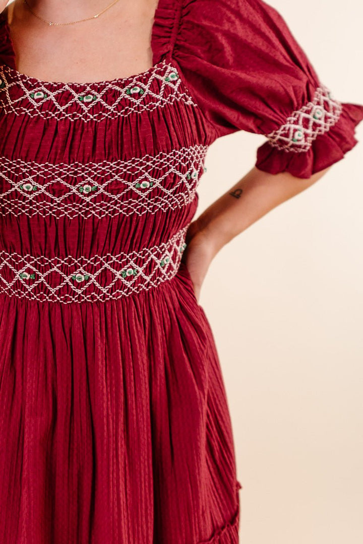 Liesl Midi Dress in Red - FINAL SALE-Adult
