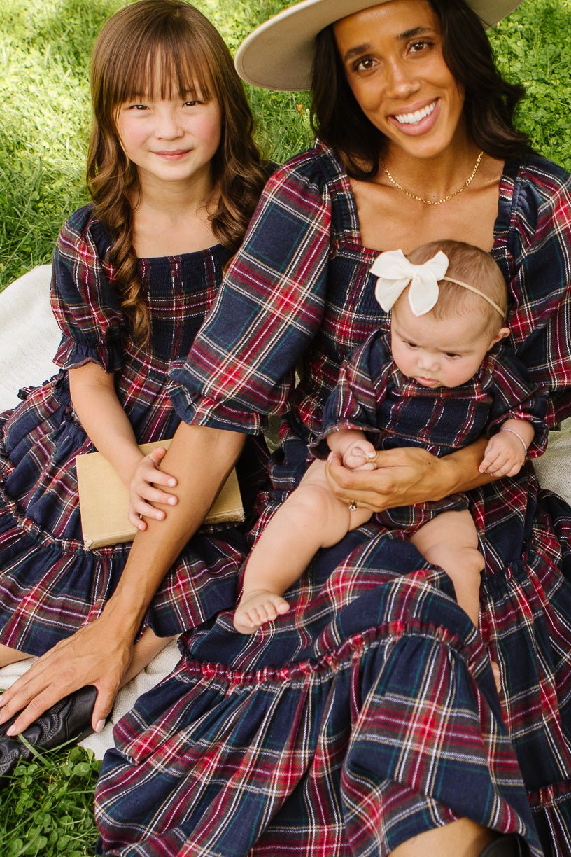 Baby Madeline Romper in Navy Plaid - FINAL SALE – Ivy City Co