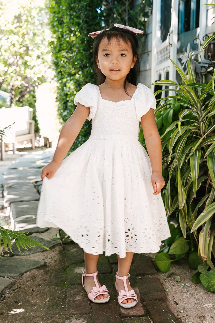 Little Girl White Eyelet Dress