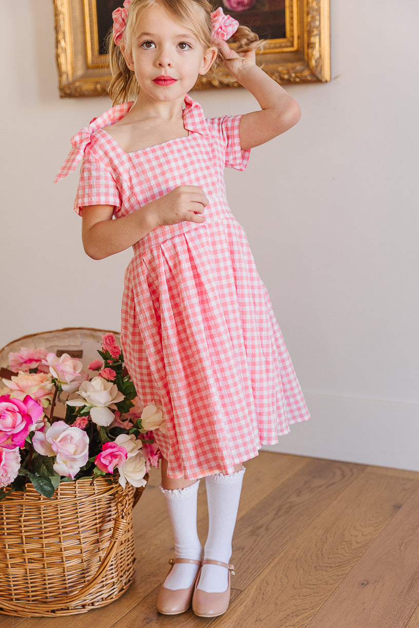 Mini Briar Dress in Pink Gingham