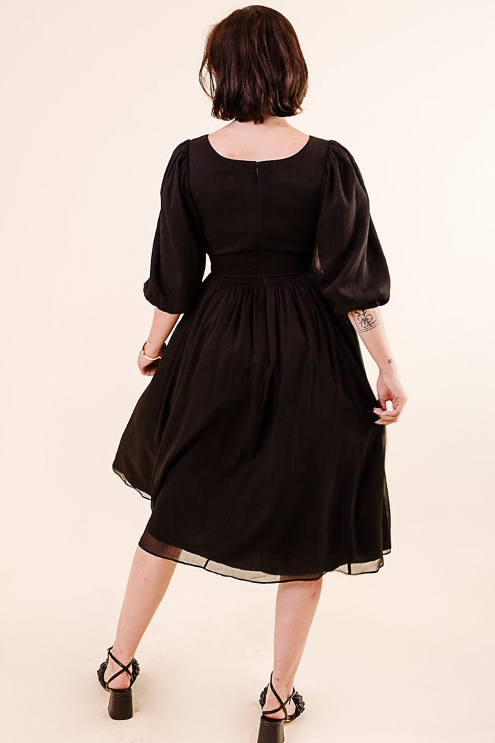 Do-Re-Mi Dress in Black - FINAL SALE-Adult