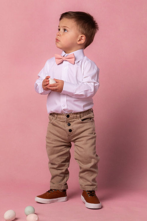 Baby Boys Henry Bow Tie in Spring Pink - FINAL SALE
