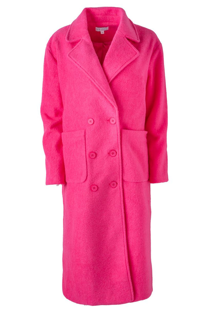 Polly Coat in Hot Pink-Adult