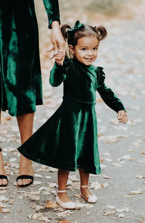 Mini La La Lady Dress In Emerald