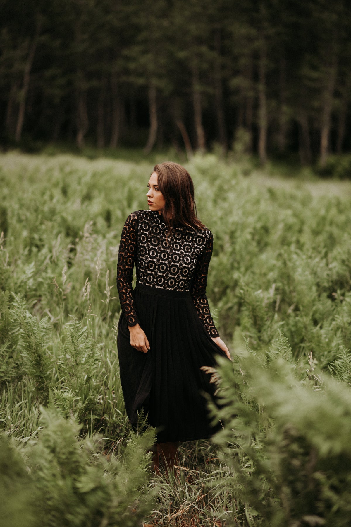 Arabella Lace Dress in Black