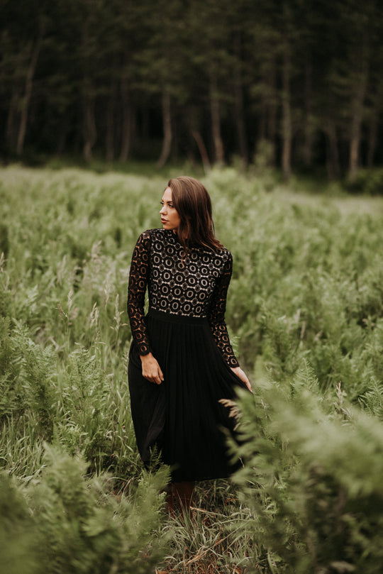 Arabella Lace Dress in Black