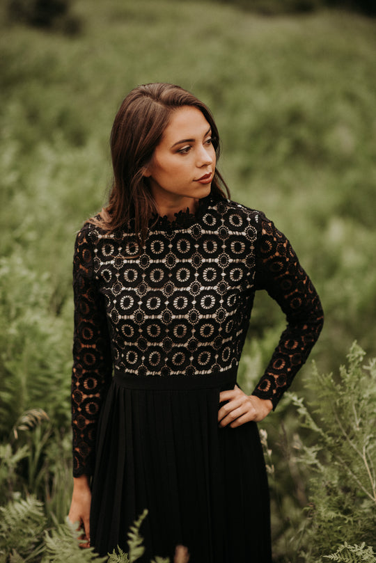 Arabella Lace Dress in Black
