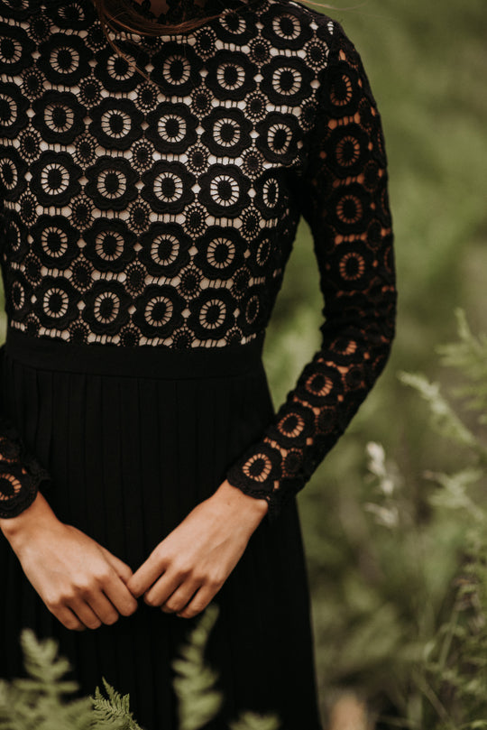Arabella Lace Dress in Black