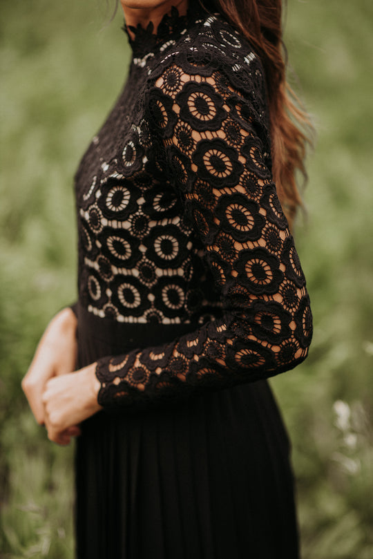 Arabella Lace Dress in Black