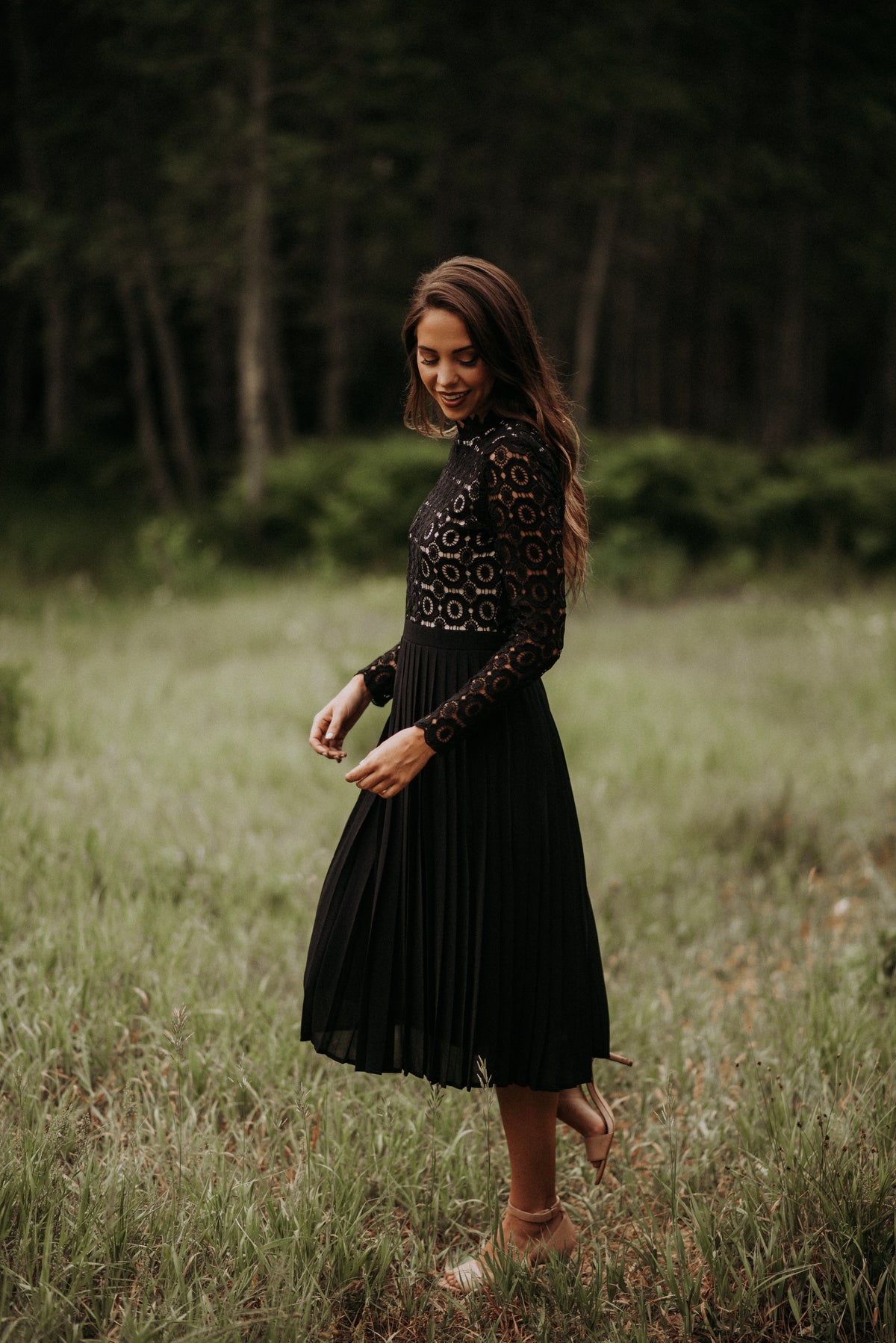 Arabella Lace Dress in Black