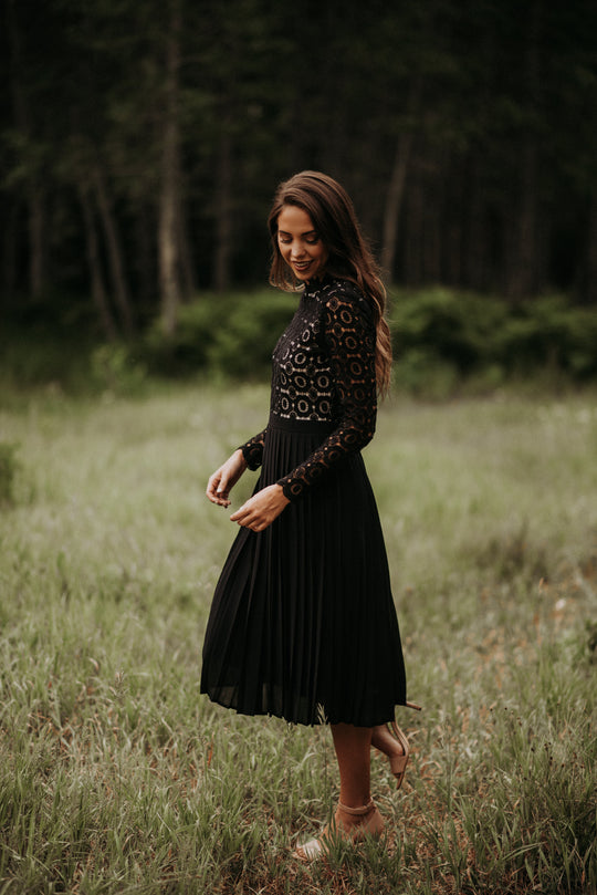 Arabella Lace Dress in Black