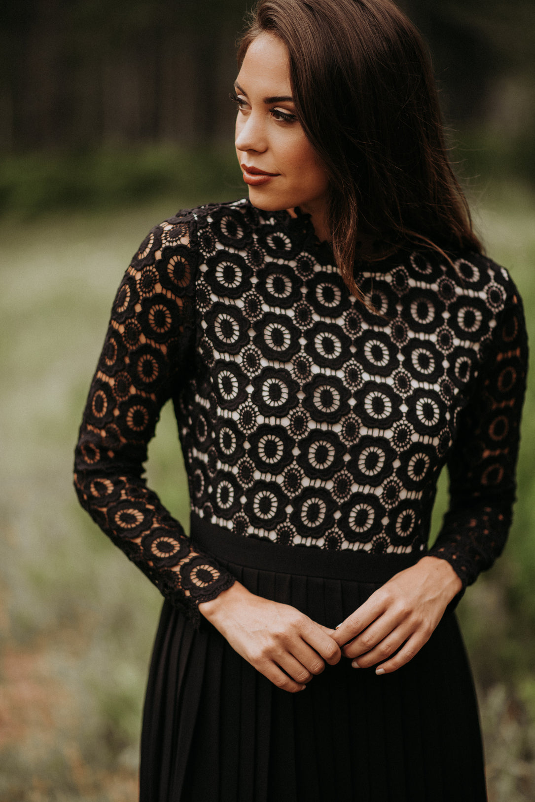 Arabella Lace Dress in Black