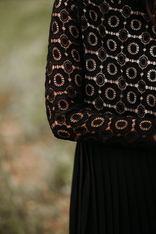 Arabella Lace Dress in Black