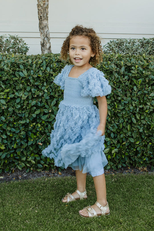 Mini Cloud Nine Dress in Powder Blue