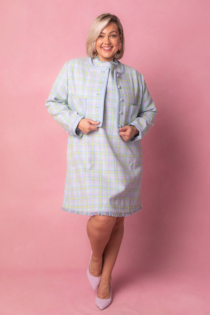 Reese Shift Dress in Periwinkle Blue-Adult