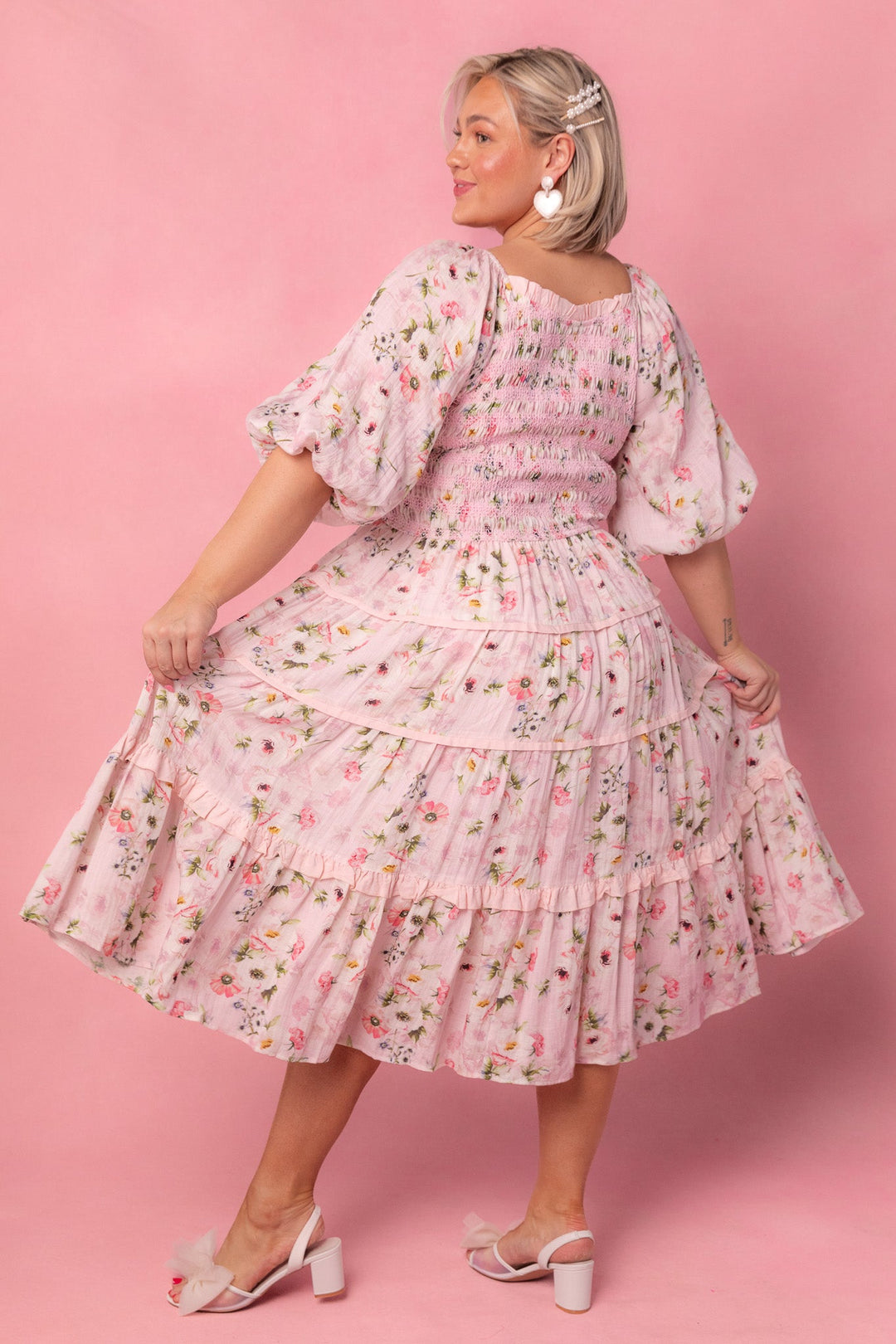 Roselyn Dress in Pink-Adult