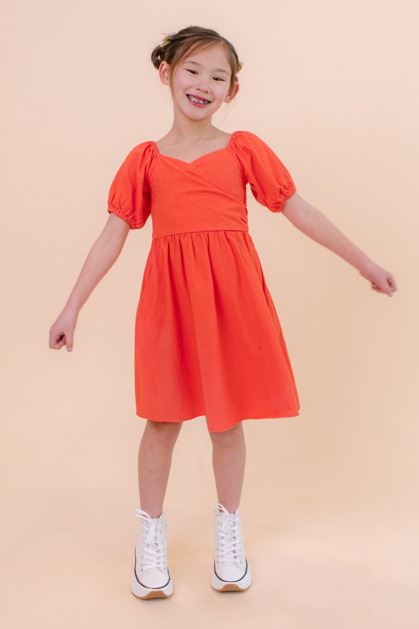 Mini Sage Dress in Coral - FINAL SALE-Mini
