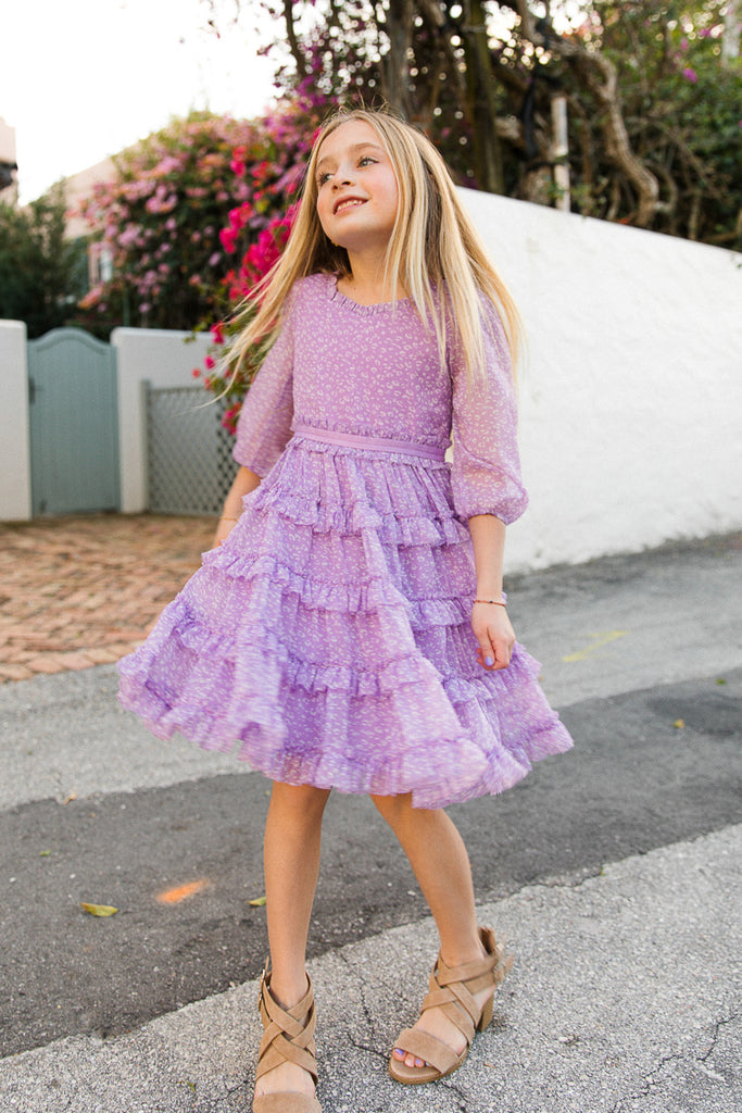 Ivy City Co Mini Sarah Dress in Purple - Final Sale 11-12