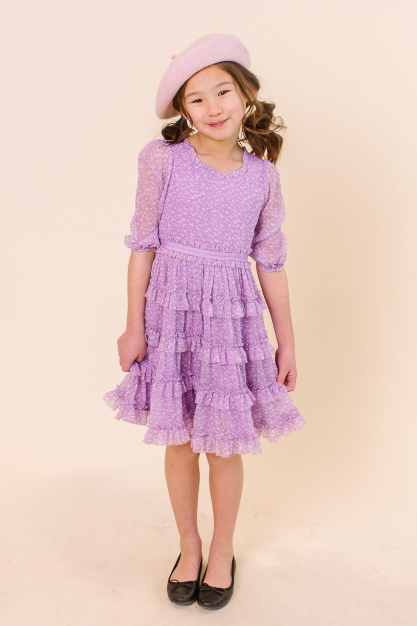 Ivy City Co Mini Sarah Dress in Purple - Final Sale 11-12