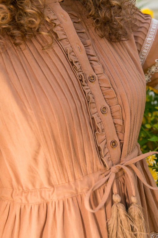 Santorini Dress in Terracotta