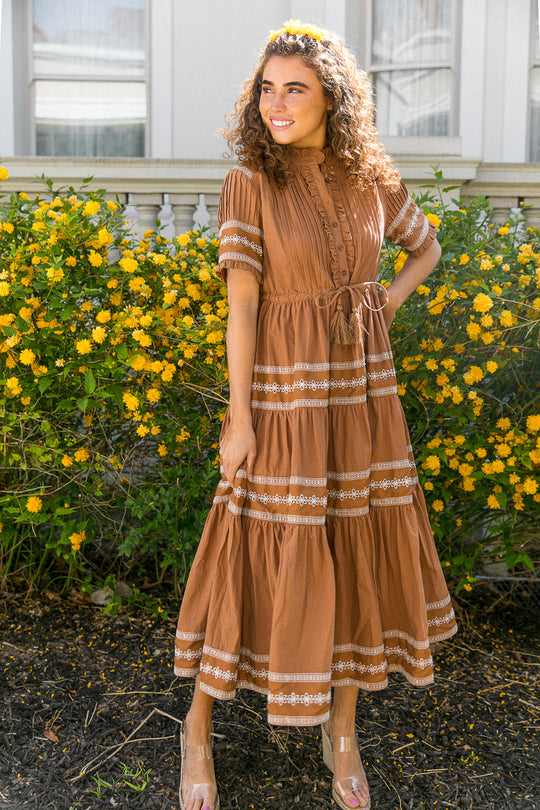 Santorini Dress in Terracotta
