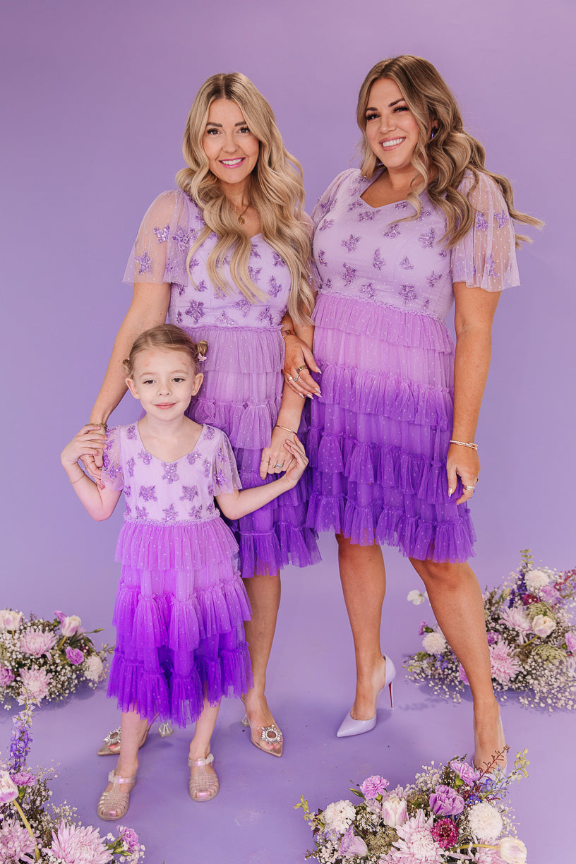 Ivy City Co Mini Sarah Dress in Purple - Final Sale 11-12