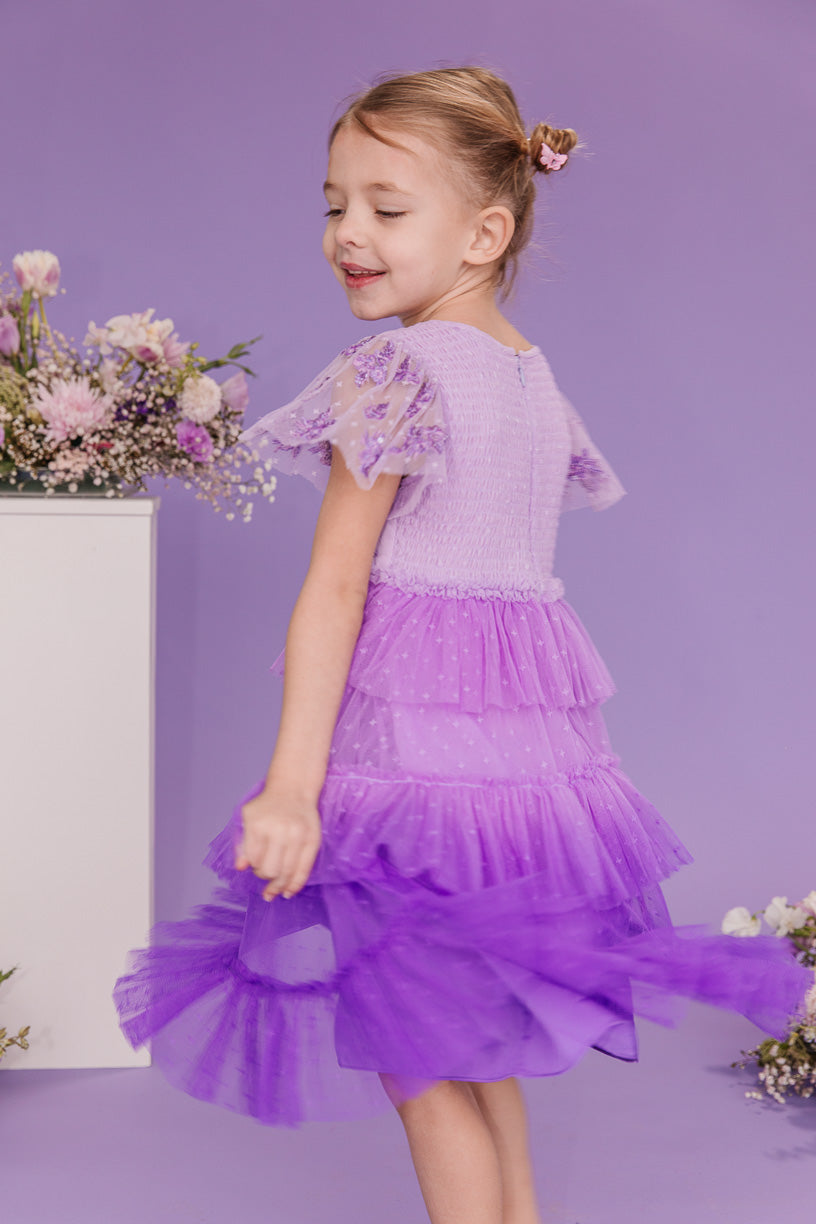 Mini Sarah Dress in Purple - FINAL SALE