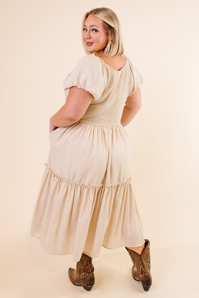 Sienna Dress in Cream-Adult