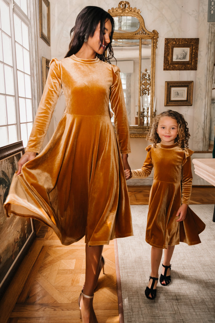 La La Lady Dress In Gold - FINAL SALE