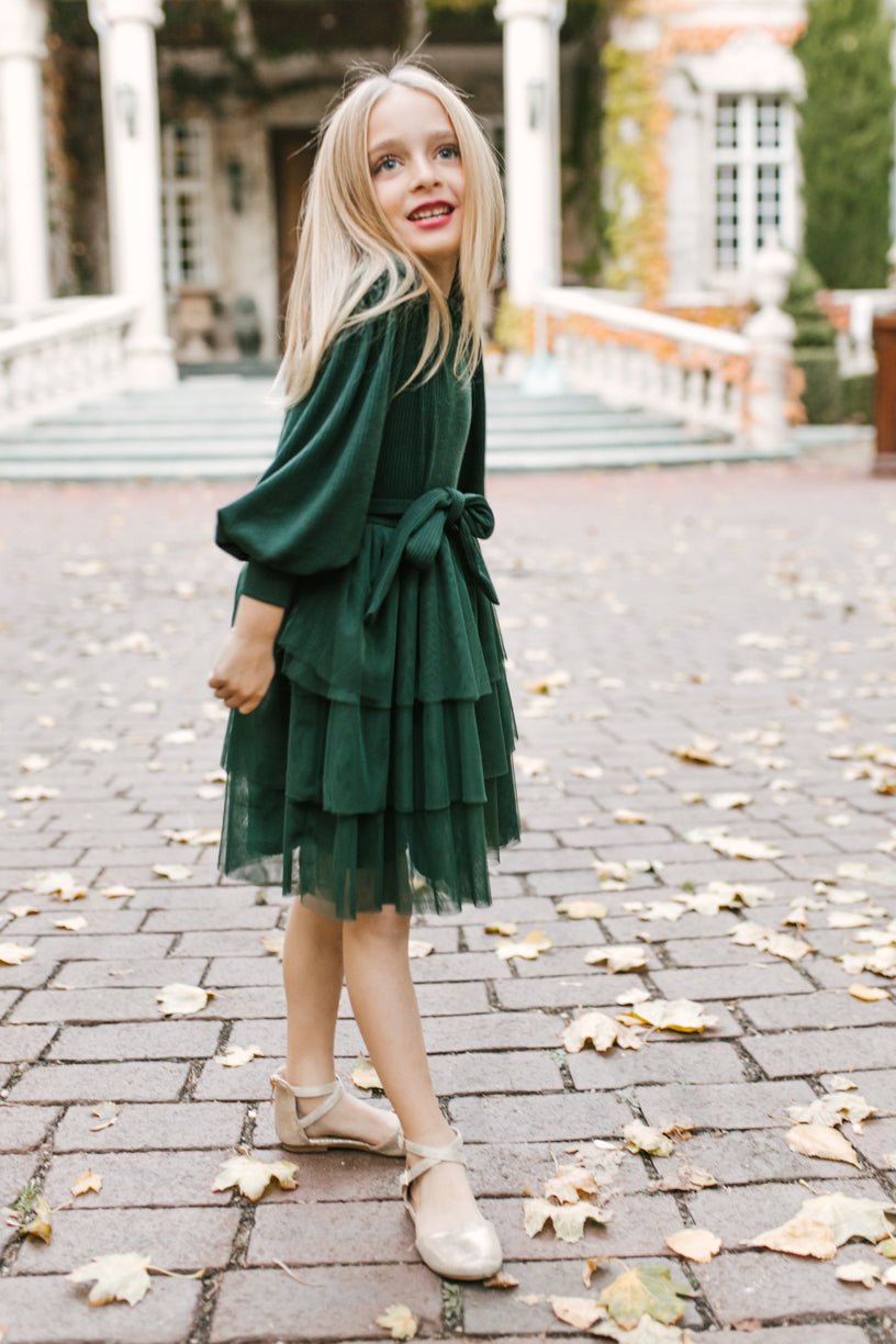 Mini Cosette Dress in Green - FINAL SALE-Mini
