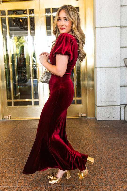 Cleo Maxi Dress in Wine