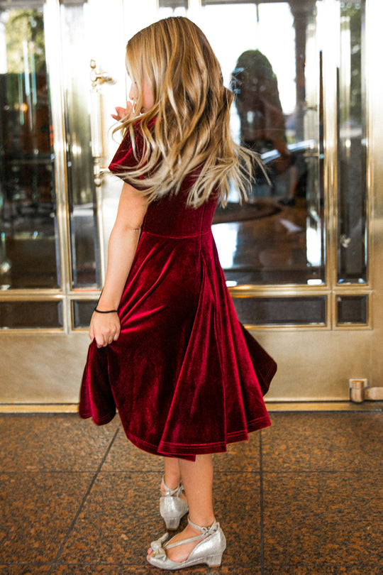 Mini Cleo Dress in Wine