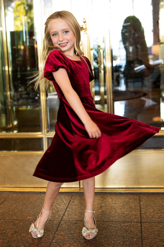 Mini Cleo Dress in Wine