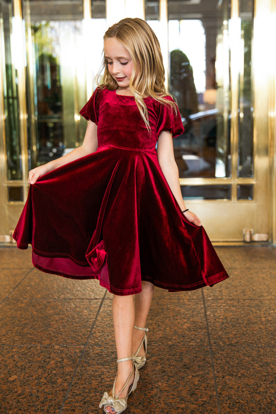 Mini Cleo Dress in Wine