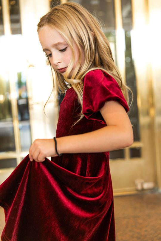 Mini Cleo Dress in Wine